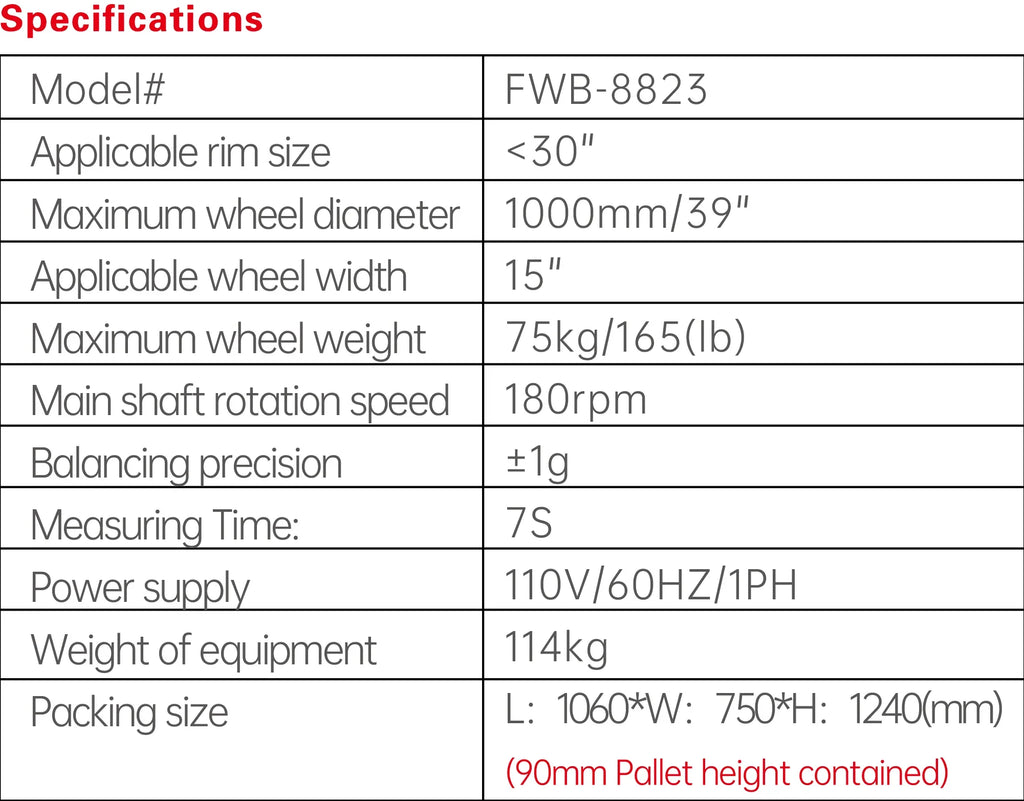 Fortisky FWB-8823 2D Car Wheel Balancer Self-Calibration w/Laser Light