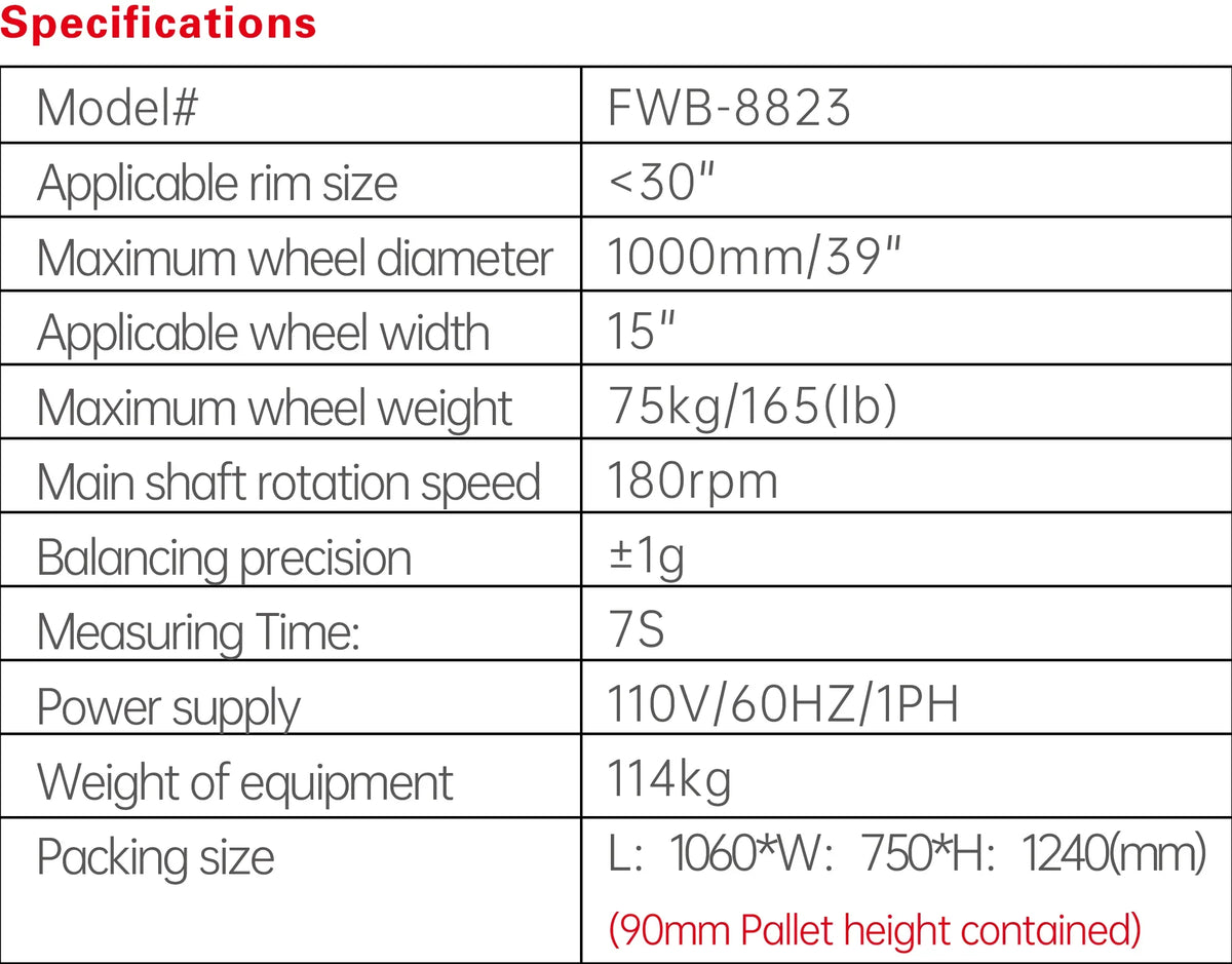 Fortisky FWB-8823 2D Car Wheel Balancer Self-Calibration w/Laser Light