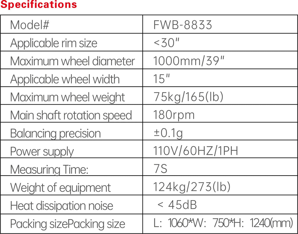 Fortisky FWB-8833 3D Wave Radar Wheel Balancer Dynamic Display Screen w/ Laser Light
