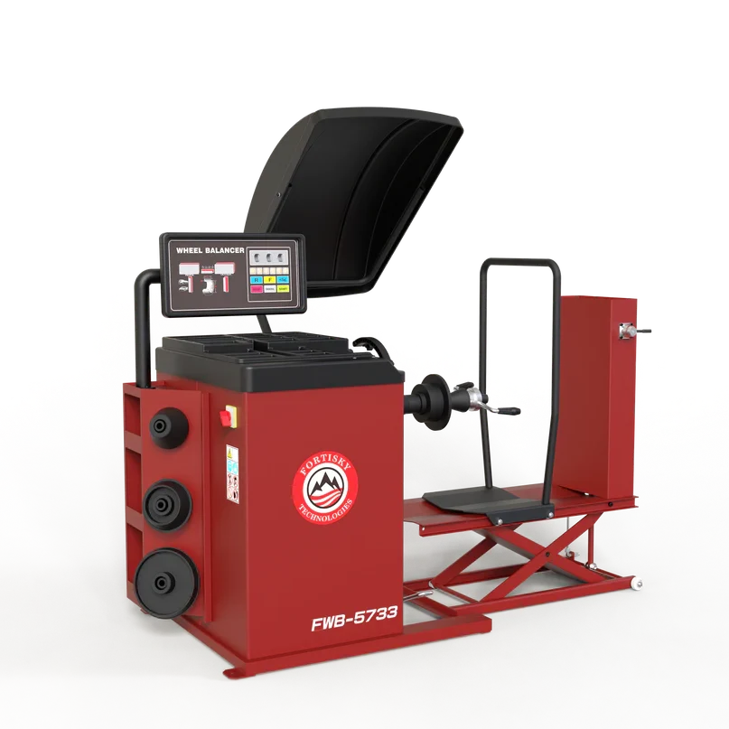 Fortisky FWB-5733 Fully Automatic Truck/Car Wheel Balancer w/Lifting Cart