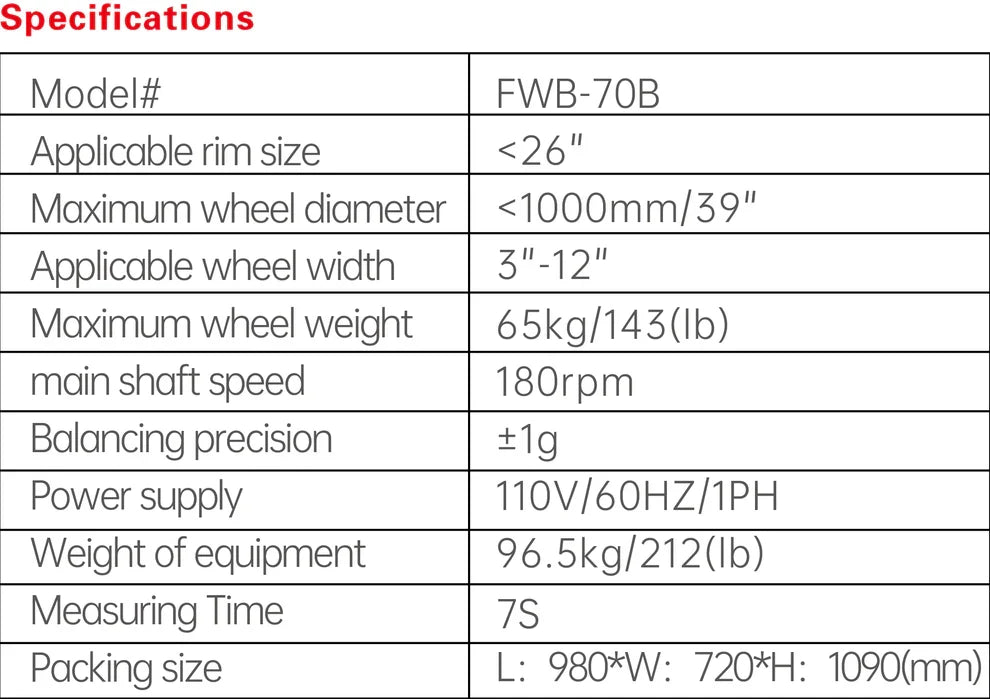 Fortisky FWB-70B Wheel Balancer