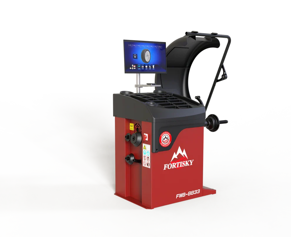 Fortisky FWB-8833 3D Wave Radar Wheel Balancer Dynamic Display Screen w/ Laser Light