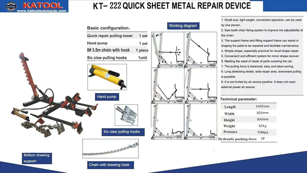 KATOOL KT-222 Auto Body Frame Puller Straightener