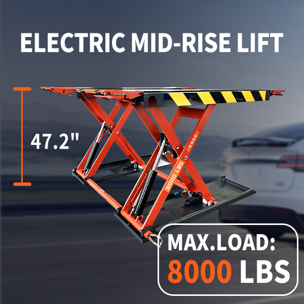 KATOOL KT-X90E 8000 lbs. 47" Electric Lock Release Scissor Lift (110v or 220v)