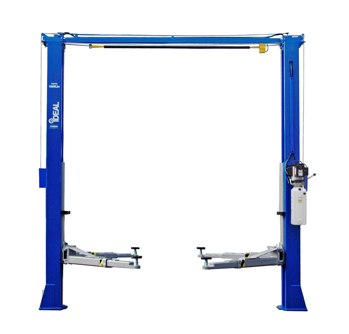 iDEAL TP10KAC-DX ALI Certified 10,000lb Clear Floor Two Post Lift - Bi-Symmetric Arms